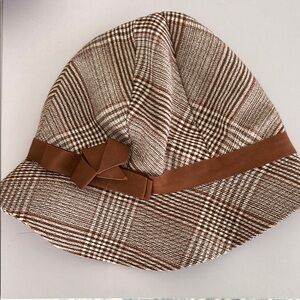 Vintage Plaid Bucket Hat Burberry Old Money aesthetic Sun Hat